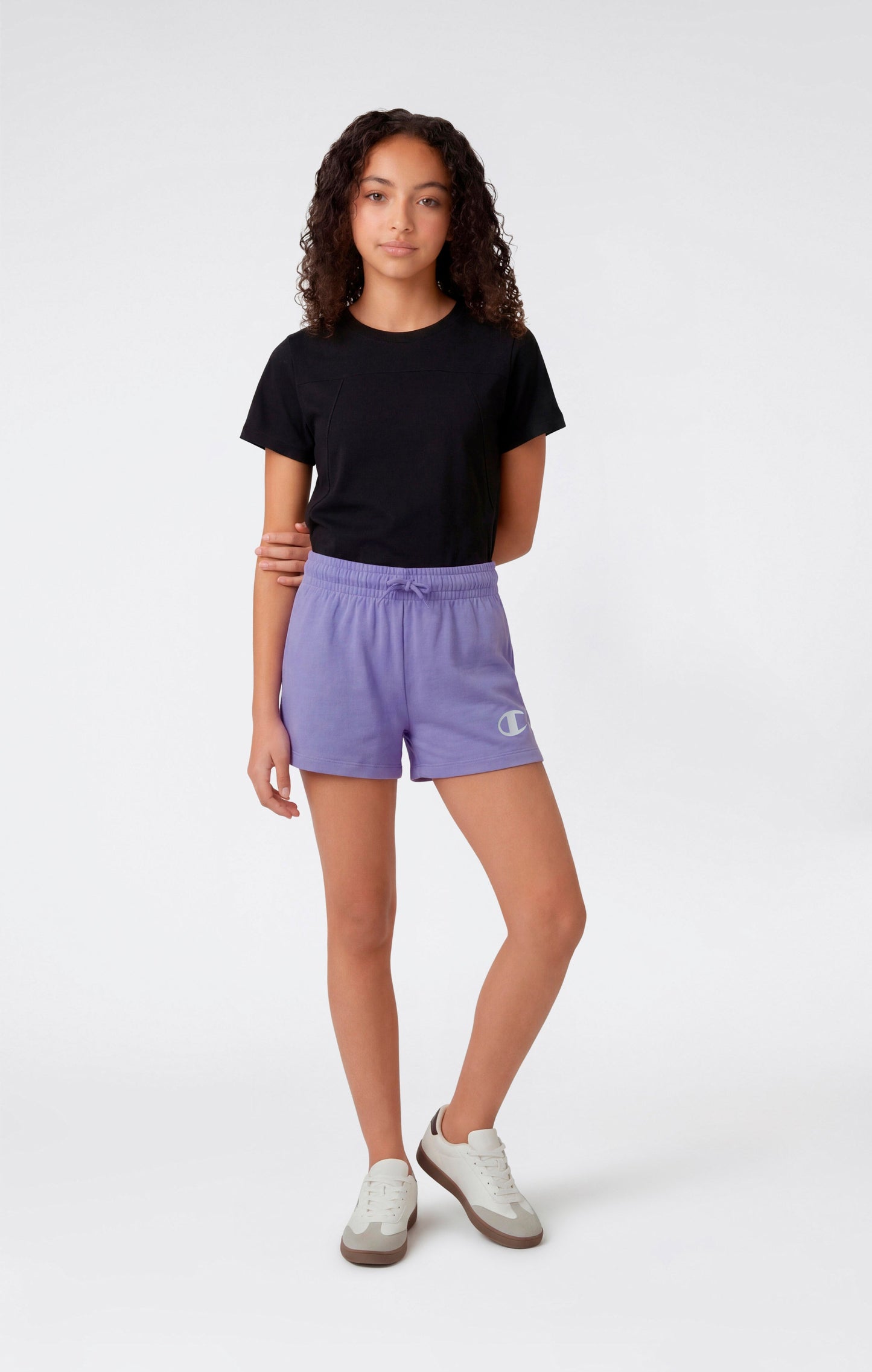 Girls' Cotton Shorts with Maxi Logo