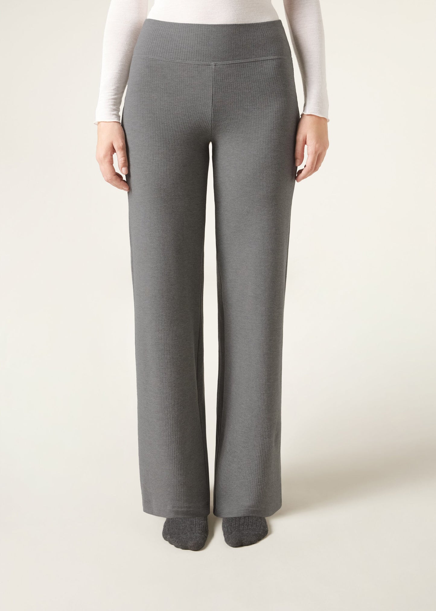 Palazzo Trousers with Cashmere